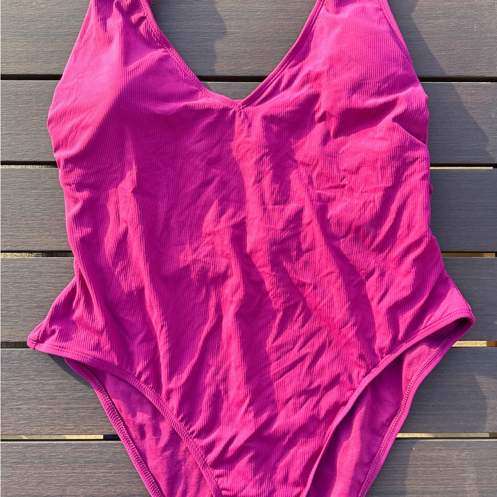 Shade & Shore Vibrant Magenta One Piece Swimsuit
